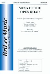 Song of the Open Road Unison/Two-Part choral sheet music cover